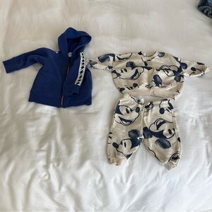 Blue Hoodie and Mickey Mouse Outfit Set⚡️⚡️